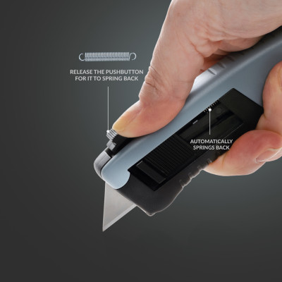 RCS certified recycled plastic Auto retract safety knife