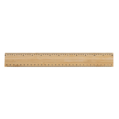 Timberson extra thick 30cm double sided bamboo ruler