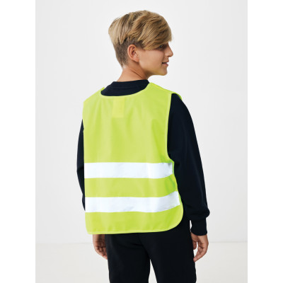 GRS recycled PET high-visibility safety vest 7-12 years