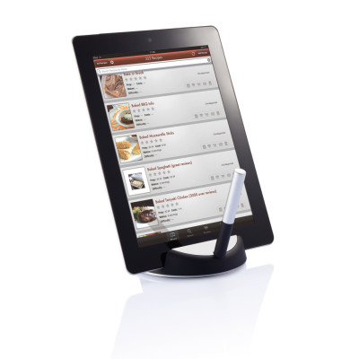 Chef tablet stand with touchpen