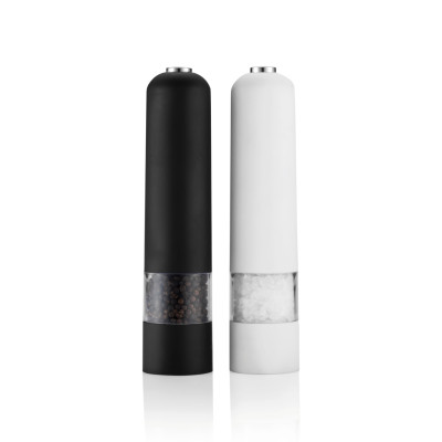 Electric pepper and salt mill set