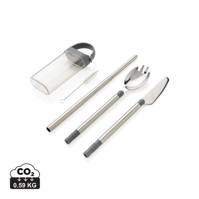 Pocketsize reusable cutlery set on-the-go