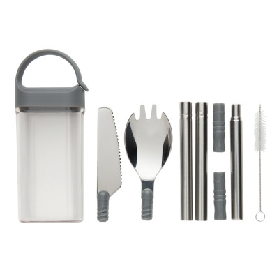 Pocketsize reusable cutlery set on-the-go