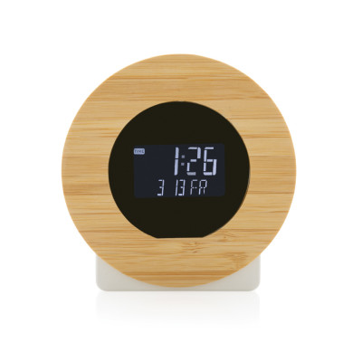 Utah RCS rplastic and bamboo LCD desk clock