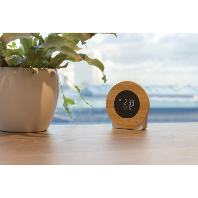 Utah RCS rplastic and bamboo LCD desk clock