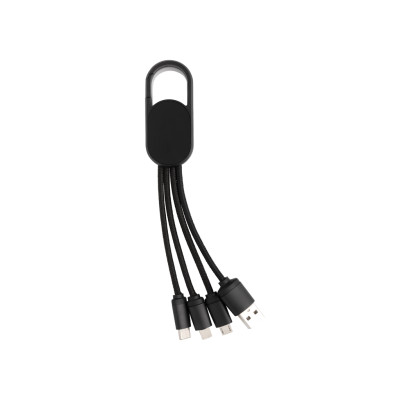 4-in-1 cable with carabiner clip