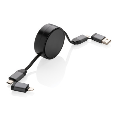 Terra RCS recycled aluminium retractable 6 in 1 cable