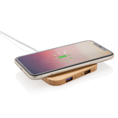 Bamboo 5W belaidis įkroviklis su USB