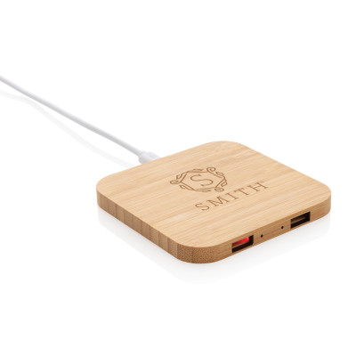 Bamboo 5W belaidis įkroviklis su USB