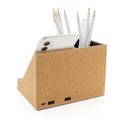 Cork pen holder and 5W wireless charger