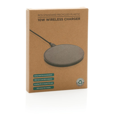 RCS standard recycled plastic 10W wireless charger