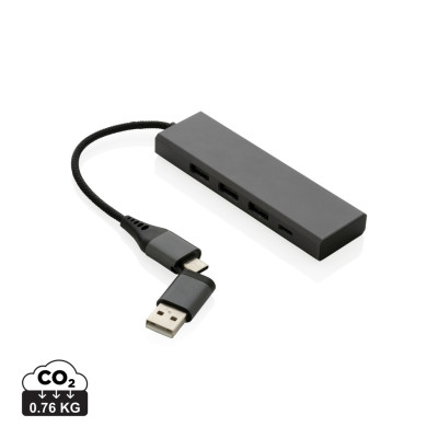  Terra RCS perdirbto aliuminio šakotuvas su 3 USB prievadais