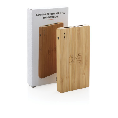 Bamboo 4.000 mAh belaidis 5W Powerbank