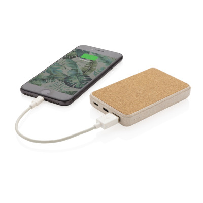 Cork and Wheat 5.000 mAh pocket powerbank