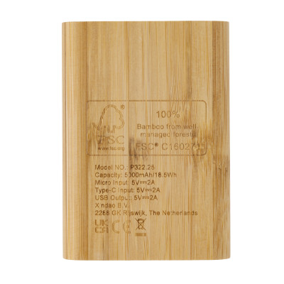 Bamboo 5.000 mAh powerbank