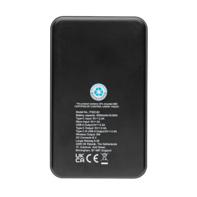  RCS perdirbto plastiko 5 000 mAh 5 W belaidis maitinimo blokas