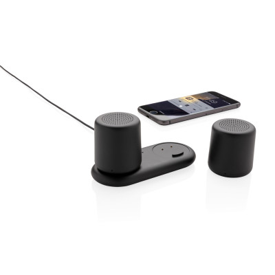 Double induction charging speaker