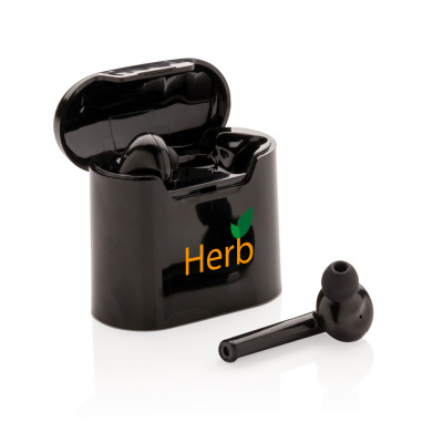 Liberty wireless earbuds in charging case