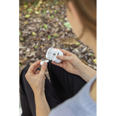 TWS earbuds in UV-C sterilising charging case