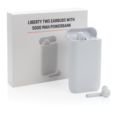  Liberty TWS ausinės su 5 000 mAh maitinimo bloku