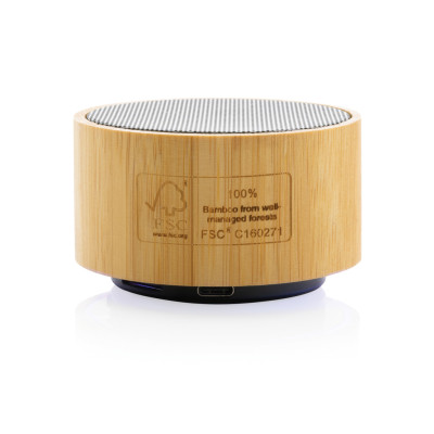 RCS recycled plastic and bamboo 3W wireless speaker