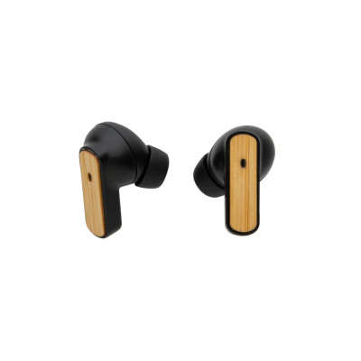 RCS recycled plastic & bamboo TWS earbuds