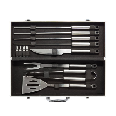 12 pcs barbecue set in aluminium box