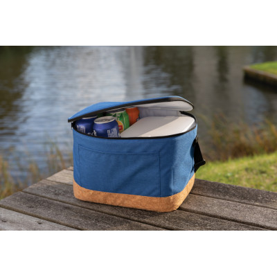 Impact AWARE™ XL RPET two tone cooler bag with cork detail