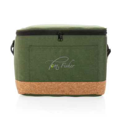 Impact AWARE™ XL RPET two tone cooler bag with cork detail