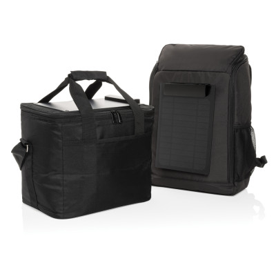 Pedro AWARE™ RPET deluxe cooler bag with 5W solar panel