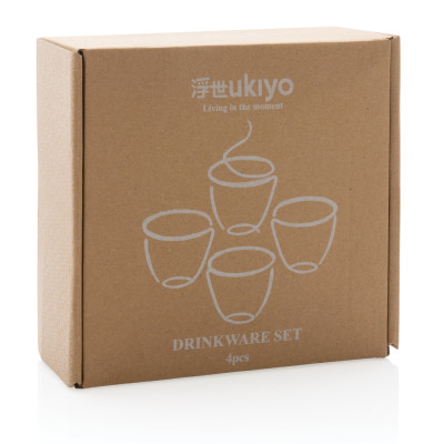 Ukiyo 4pcs drinkware set