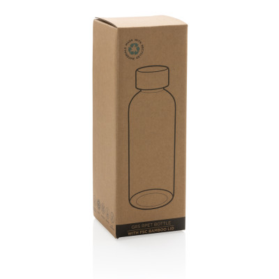 RCS RPET bottle with bamboo lid