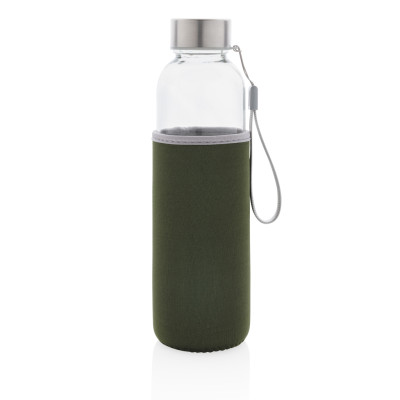 Glass bottle with neoprene sleeve