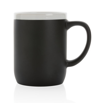 Ceramic mug with white rim 300ml