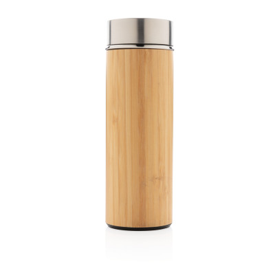 Leak proof bamboo vacuum bottle