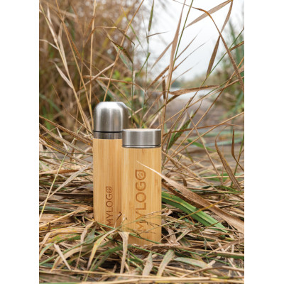 Leak proof bamboo vacuum bottle