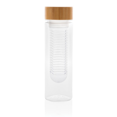 Infuser bottle with bamboo lid