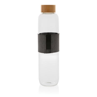 Impact borosilicate glass bottle with bamboo lid