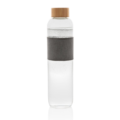 Impact borosilicate glass bottle with bamboo lid