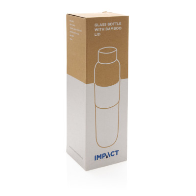 Impact borosilicate glass bottle with bamboo lid