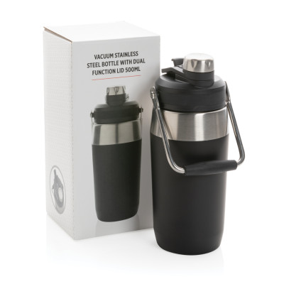 Vacuum stainless steel dual function lid bottle 500ml