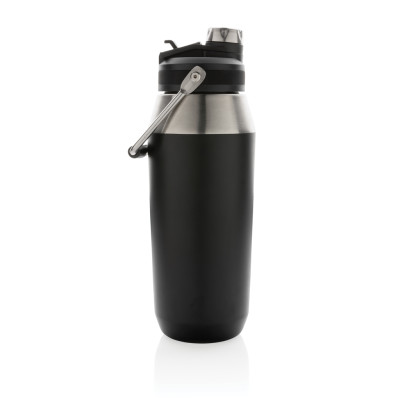 Vacuum stainless steel dual function lid bottle 1L