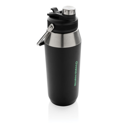 Vacuum stainless steel dual function lid bottle 1L