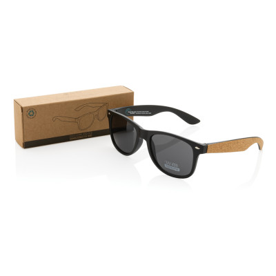 GRS recycled PC plastic sunglasses with cork