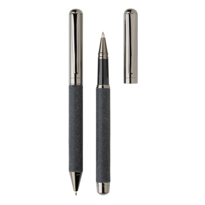 Recycled leather pen set