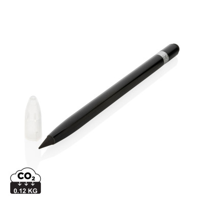 Aluminum inkless pen with eraser