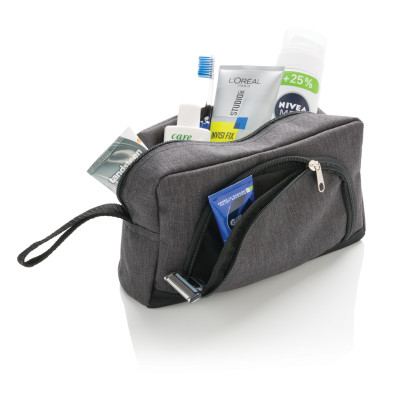 Classic two tone toiletry bag