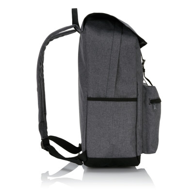 Laptop backpack with magnetic buckle straps