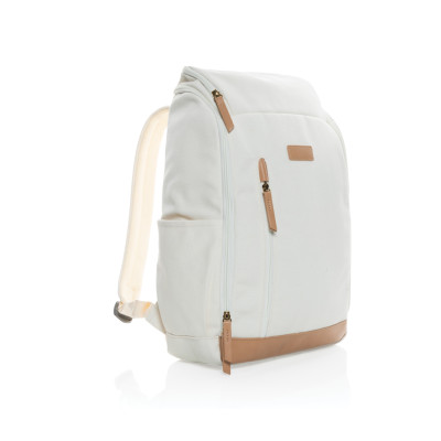 Impact AWARE™ 16 oz. recycled canvas 15" laptop backpack