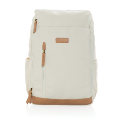 Impact AWARE™ 16 oz. recycled canvas 15" laptop backpack